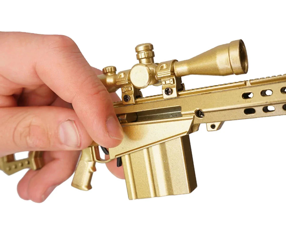 GOA50-Gold Goat Guns Miniature 1/4 Scale Die-Cast Barrett 82A1 .50 CAL Model Kit Gold