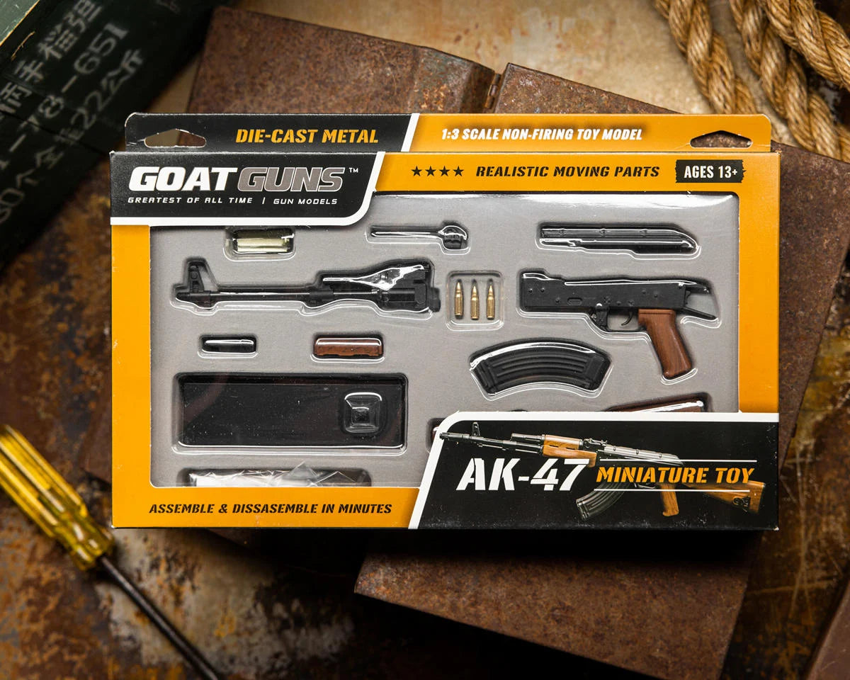 GOAAK-Black Goat Guns Miniature 1/3 Scale Die-Cast AK47 Model Kit Black