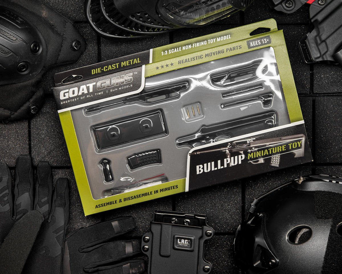 GOABP-Black Goat Guns Miniature 1/3 Scale Die-Cast Bullpup Model Kit Black