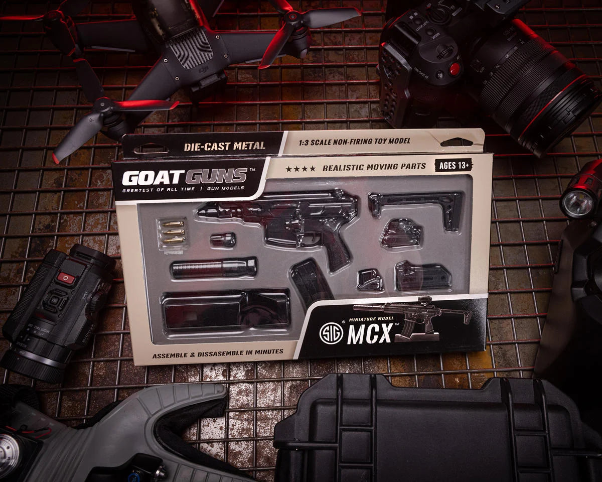 GOAMCX-Black Goat Guns Miniature 1/3 Scale Die-Cast Sig Sauer MCX Model Kit Black