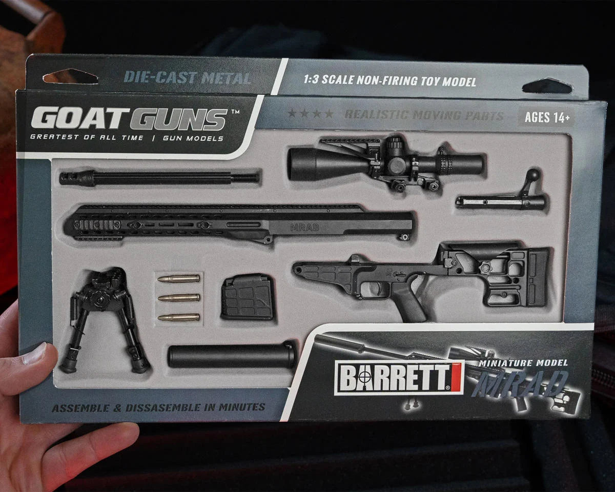 GOAMK22-Black Goat Guns Miniature 1/4 Scale Die-Cast Barrett MRAD Model Kit Black