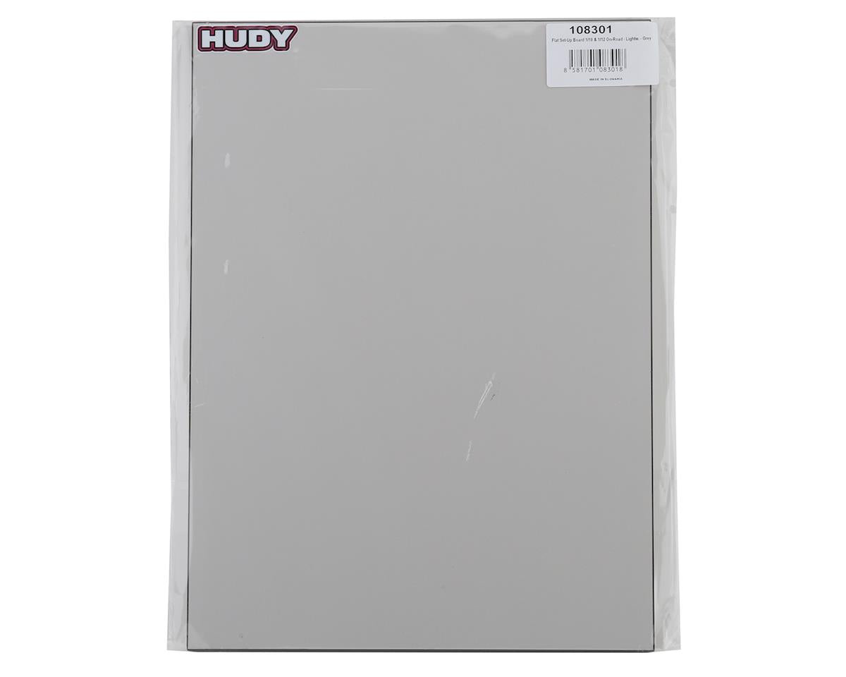 Hudy 1/10 & 1/12 On-Road Flat Set-Up Board (Lightweight) (Grey) (292x425mm) - 108301
