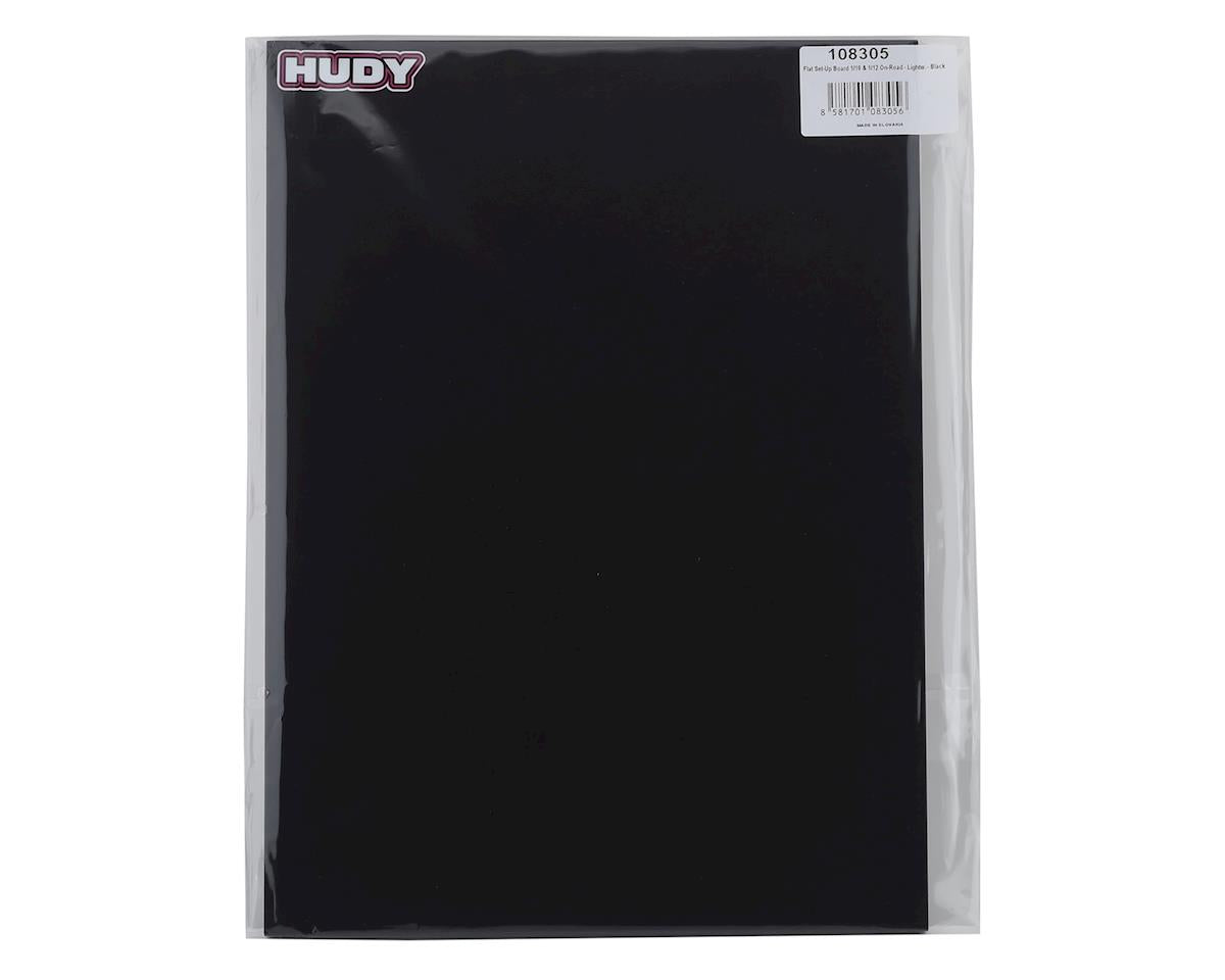 Hudy 1/10 & 1/12 On-Road Flat Set-Up Board (Lightweight) (Black) (292x425mm) - 108305