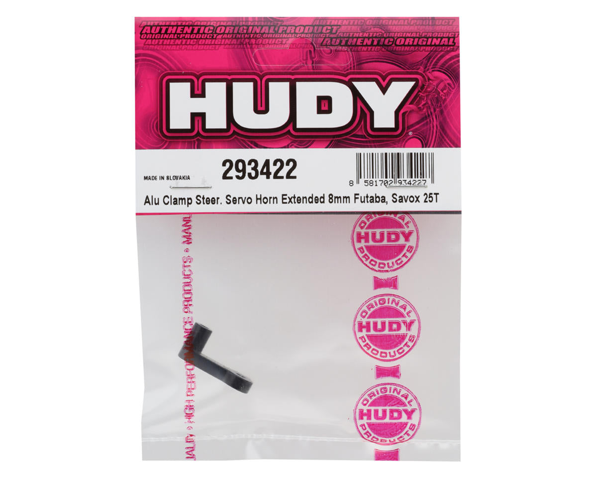 Hudy 8mm Extended Aluminum Clamp Steering Servo Horn (ProTek/Futaba/Savox - 25T) 293422
