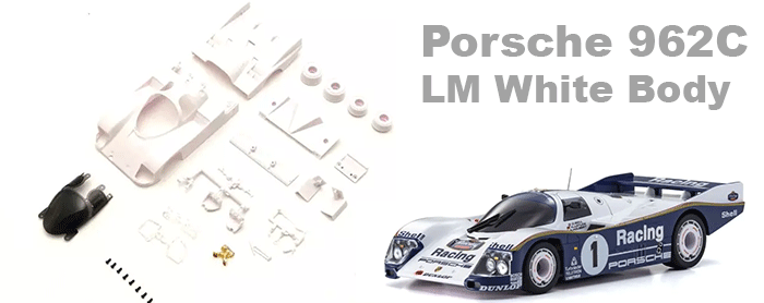 MZN233 Kyosho Porsche 962C LM White Body - 102mm