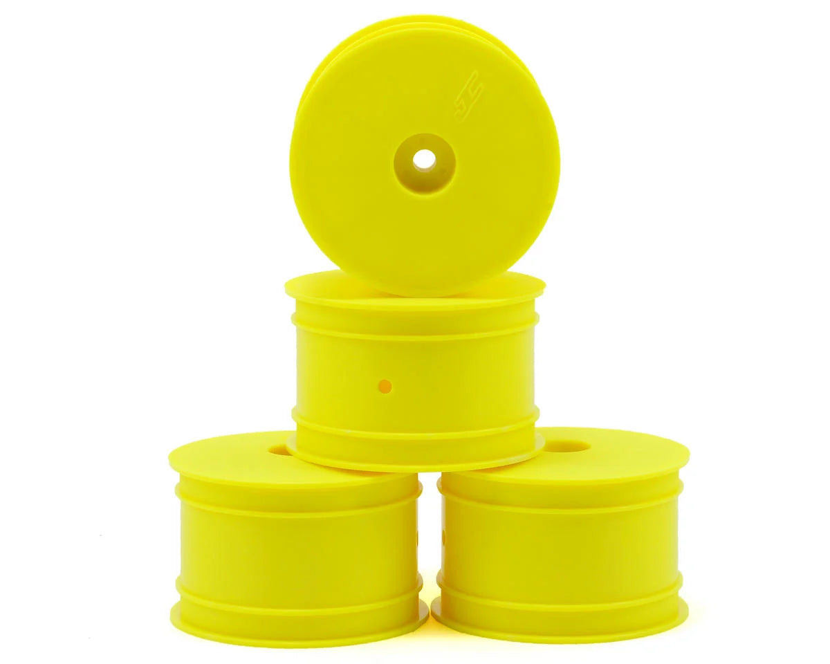 3326Y - JConcepts Mono 2.2 Hex Rear Wheels (4) (TLR 22 5.0) (Yellow) w/12mm Hex