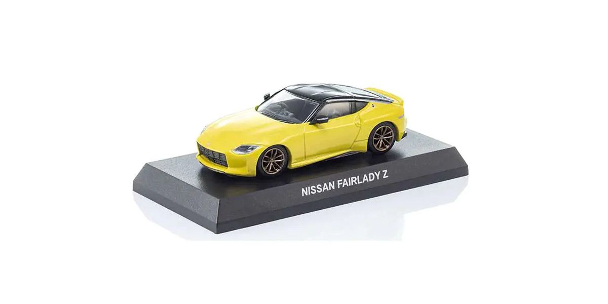 KO7117Y KYOSHO MINI CAR & BOOK No.13 NISSAN FAIRLADY Z IKAZUCHI Yellow