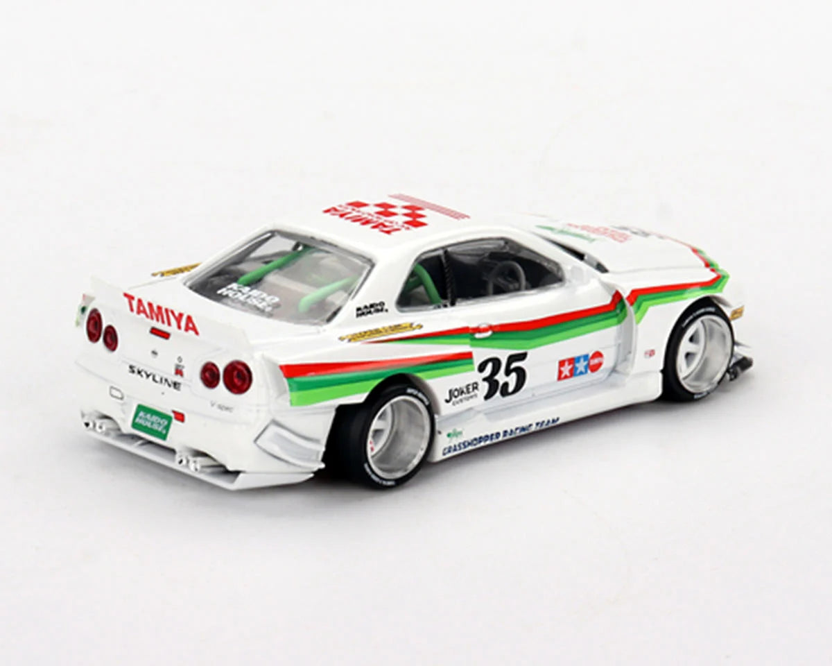 Tamiya Mini GT Nissan Skyline GT-R (R34) X “The Grasshopper” Kaido House 1/64 Diecast Model (Limited Edition) - KHMG167