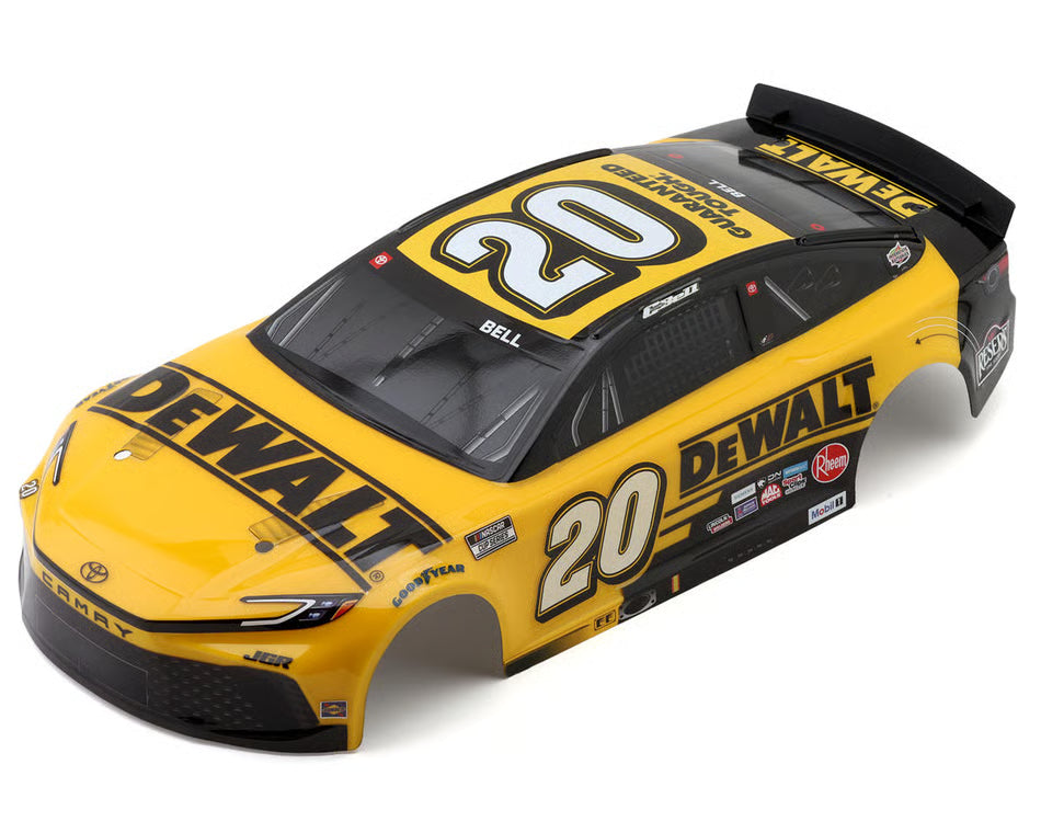 Losi NASCAR Christopher Bell #20 Dewalt 2025 Toyota Camery Pre-Painted Body - LOS-2788