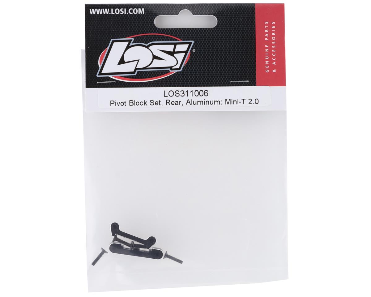 LOS311006 Losi Mini-T 2.0 Aluminum Rear Pivot Block Set (Black)