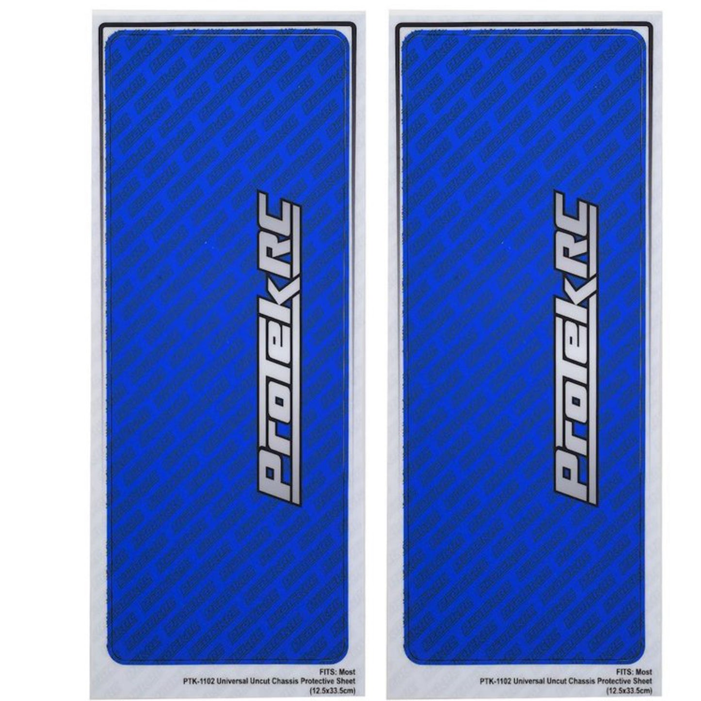 PTK-1102-BLU ProTek RC Universal Chassis Protective Sheet (Blue) (2) (12.5x33.5cm)