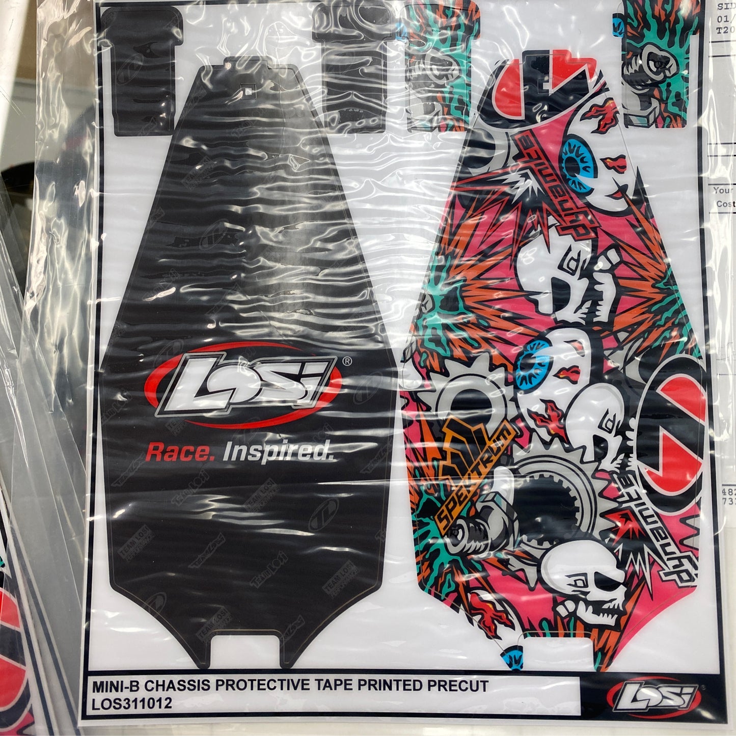 LOS311012 Losi Mini-B Pre-Cut Chassis Protective Sheet (2)