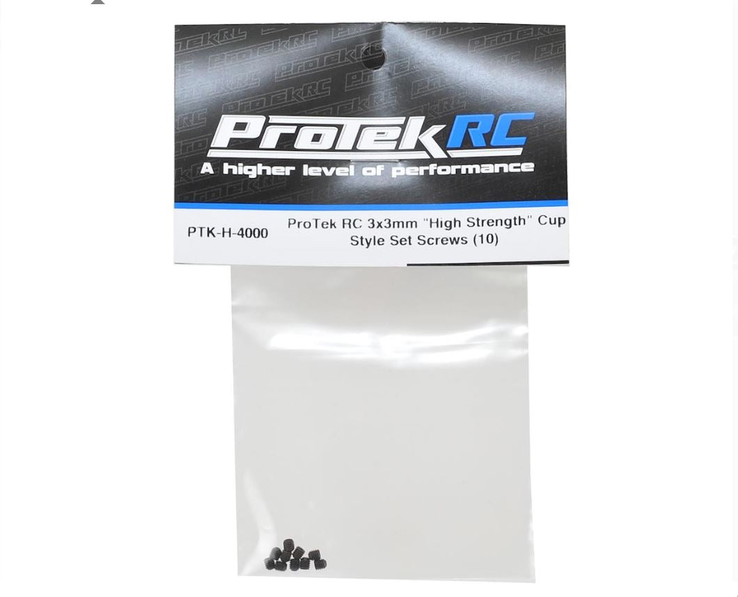 EcoPower 3x3mm "High Strength" Cup Style Set Screws (10) - ECP-H-4000
