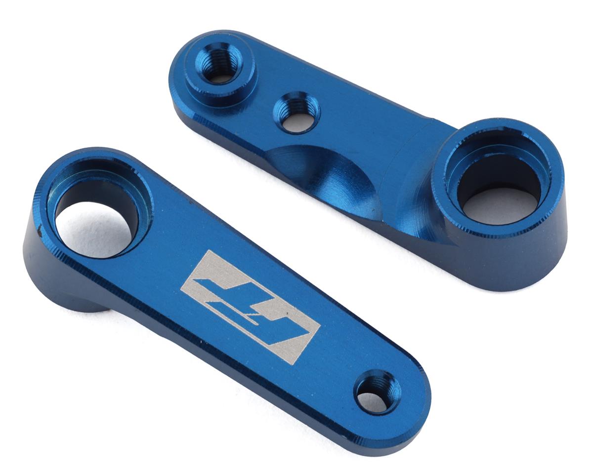 91983 RC10B6.4 Factory Team Steering Bell Cranks (Blue)