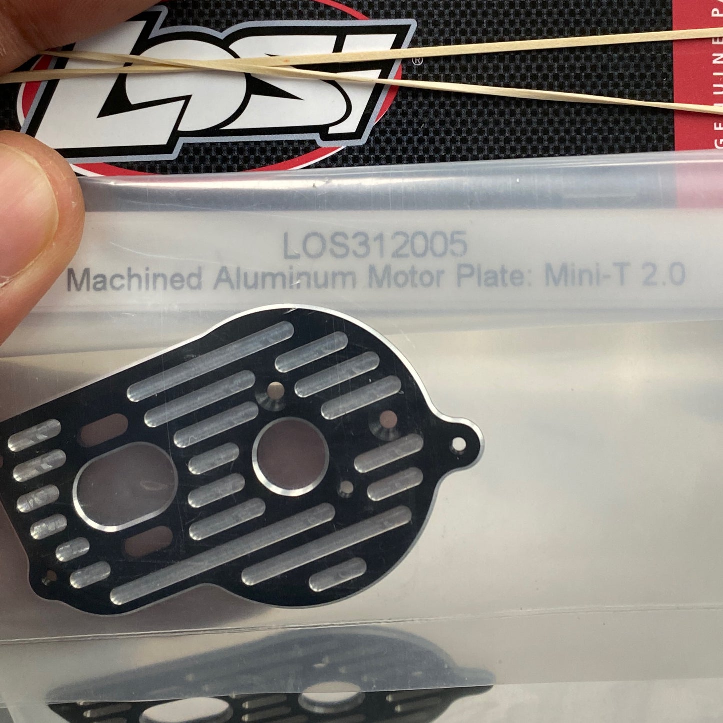 LOS312005 Machined Aluminium Motor Plate: Mini-T 2.0