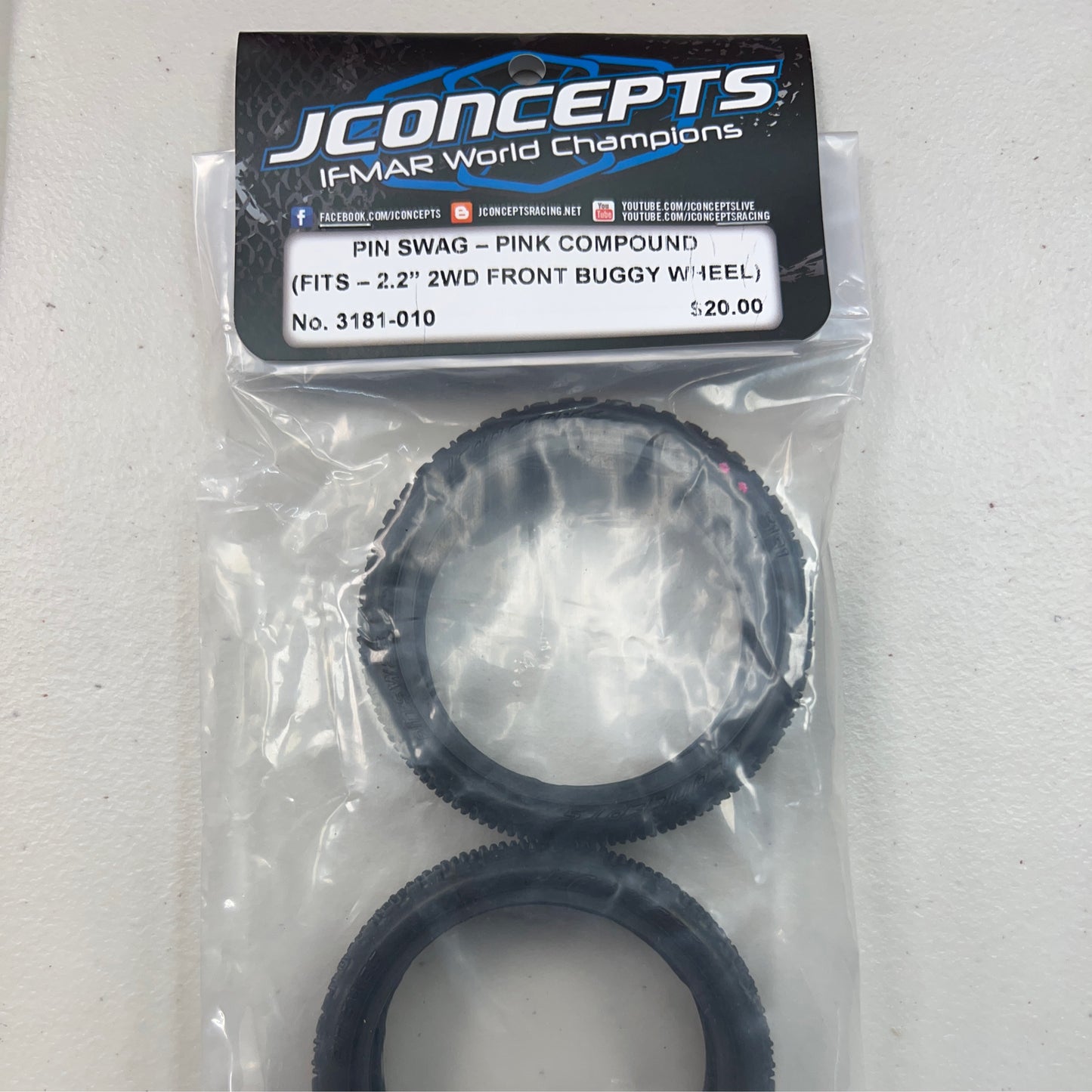 3181-010 Pin Swag - Pink Compound (Fits - 2.2” 2WD Front Buggy Wheel)