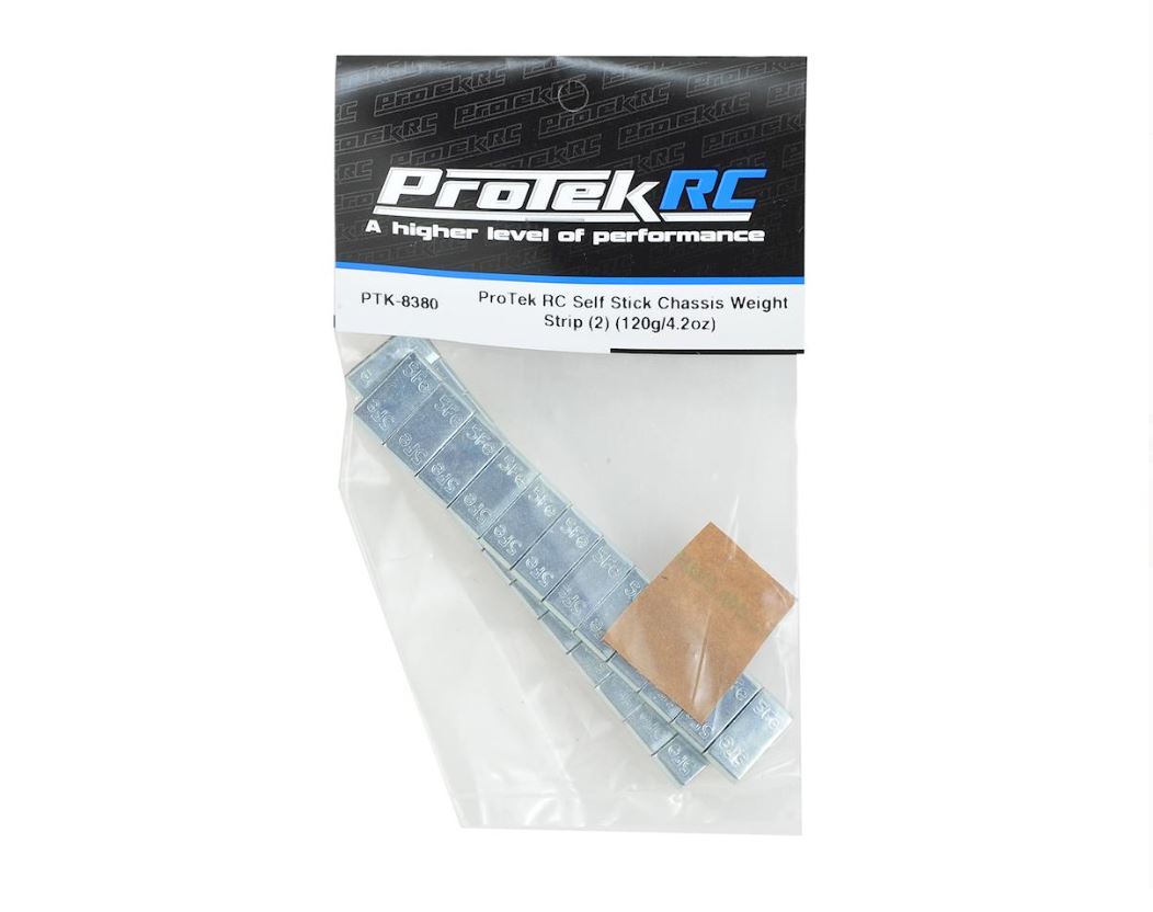 PTK-8380 ProTek RC Self Stick Chassis Weight Strip (2) (120g/4.2oz)