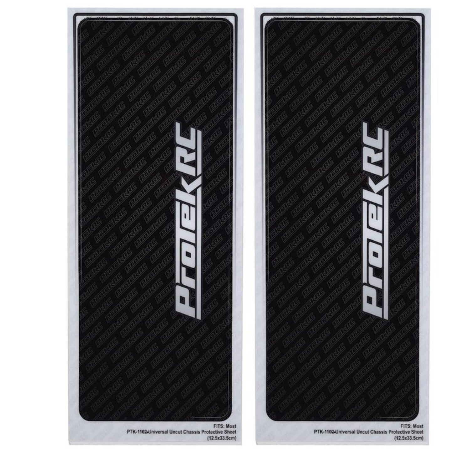 PTK-1102-BLK ProTek RC Universal Chassis Protective Sheet (Black) (2) (12.5x33.5cm)