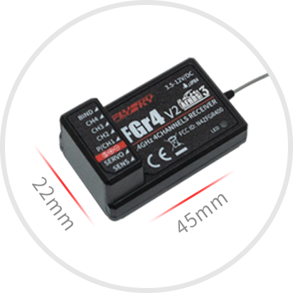 FlySky FGr4 v2 2.4GHz (AFHDS 3) 4 Channel Receiver