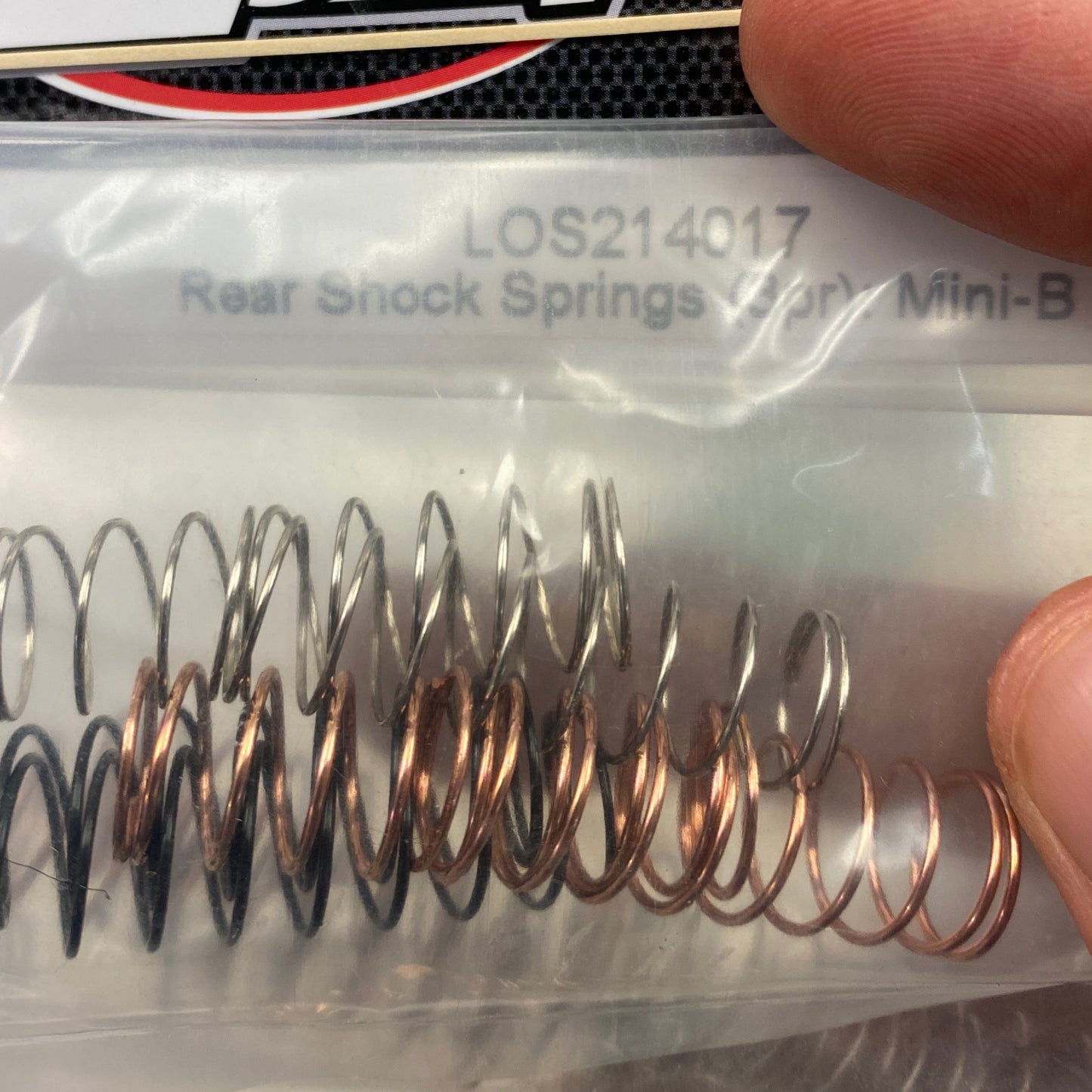 LOS214017 Rear Shock Springs (3pr): Mini-B
