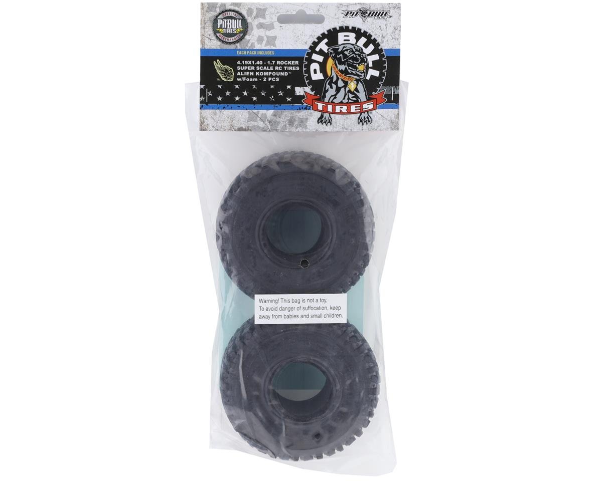 Pit Bull Tires Rocker Super Scale 1.7” Crawler Tires w/Foam (2) - PBTPB9025AK
