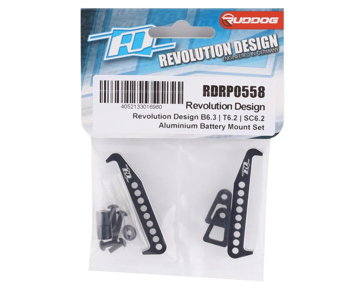 Revolution Design B6.3/T6.2/SC6.2 Aluminum Battery Mount Set RDRP0558