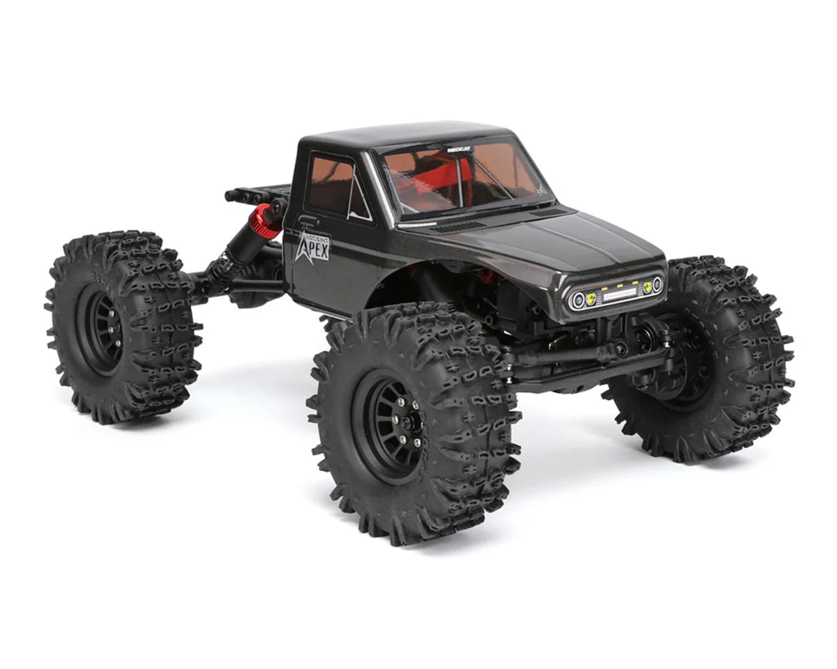 Redcat Ascent-18 Apex 1/18 4WD RTR Brushless Rock Crawler (Dark Metallic Gray) w/2.4GHz Radio, Battery & Charger- RER42222