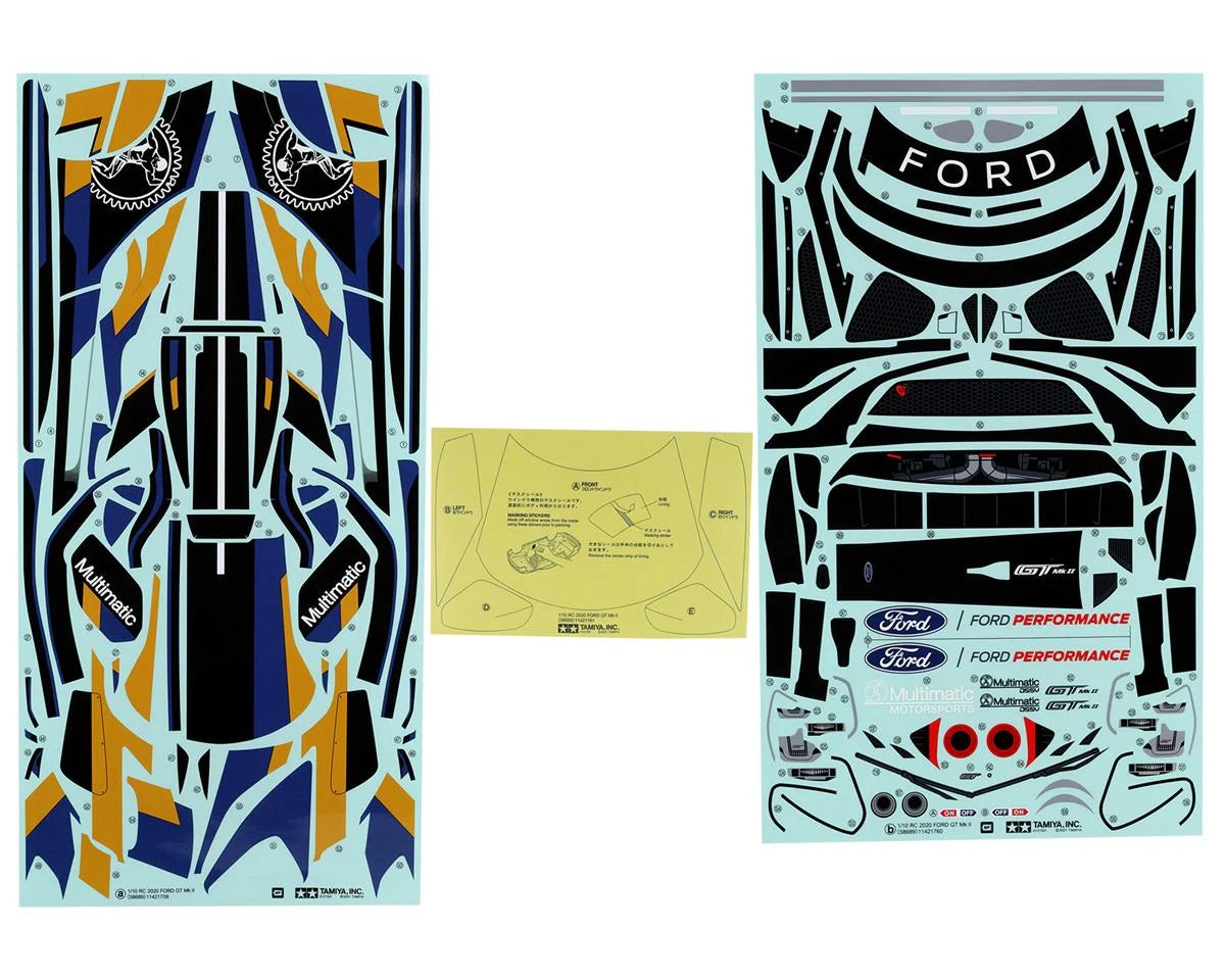 TAM51664 Tamiya 2020 Ford GT Mk II 1/10 Body Set (Clear)