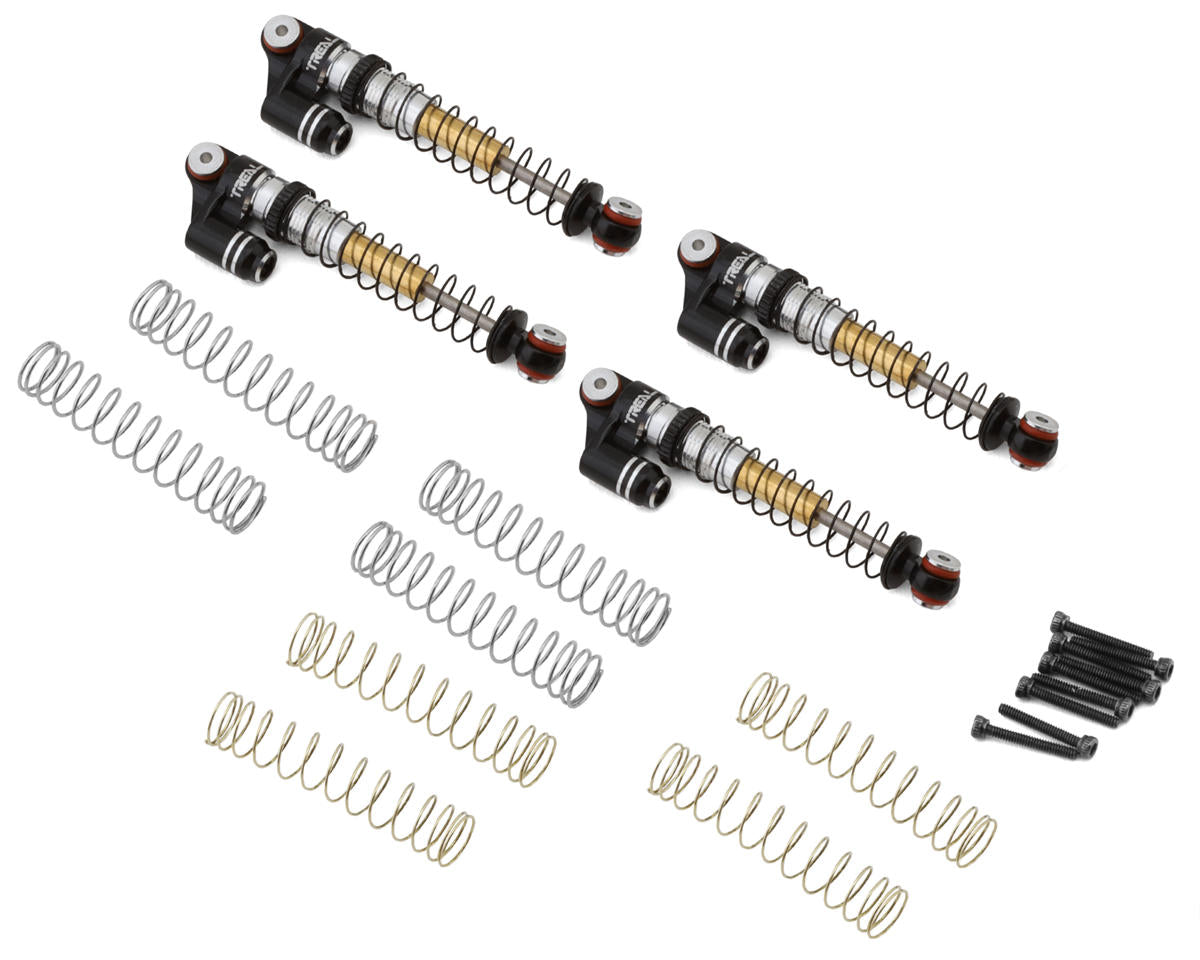 X003A8HTBD Treal Hobby Axial SCX24 Aluminum Long Travel Threaded Shocks (Black) (4) (43mm)