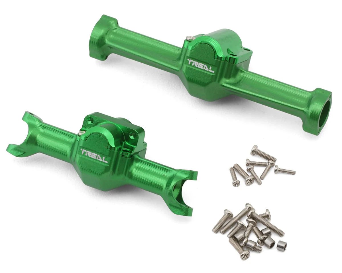 Treal Hobby Axial SCX30 7075 Aluminum Front & Rear Axle Housings Set (Green) - X004ZVDWTH