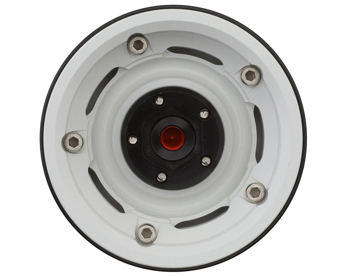 Treal Hobby 1.9" Aluminum Retro-Style Vintage Wagon Crawler Beadlock Wheels (132.5g) (White) (4) - TLHTWHEEL-192
