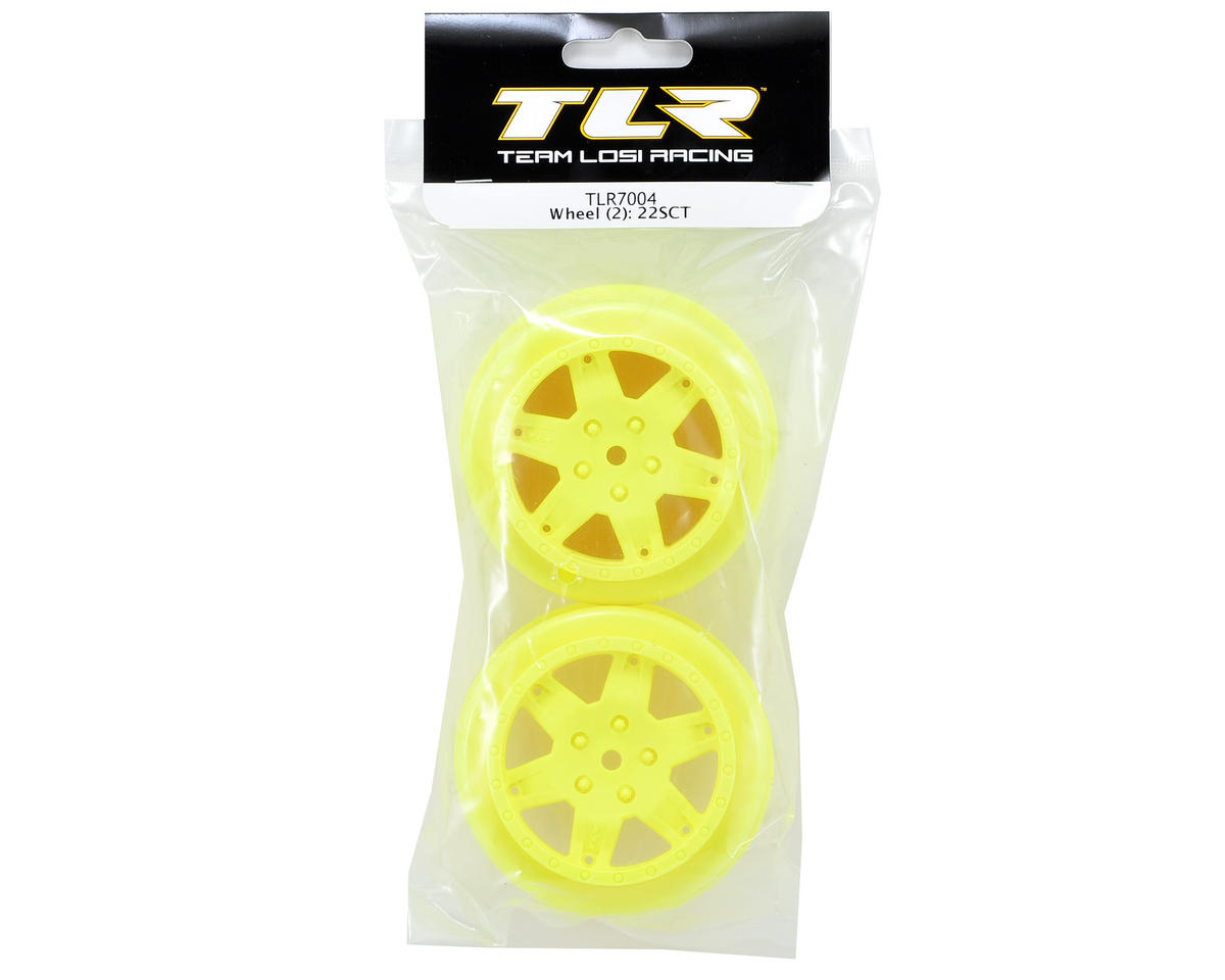 TLR7004 Losi Wheel, Yellow (2): 22SCT