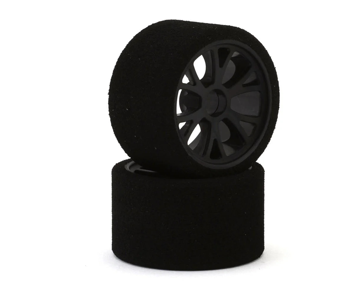 eXcelerate "N" Compound 1/12 Pan Car Front Natural Foam Pre-Mounted Tires (Magenta) (2) - XCE-3009-MA