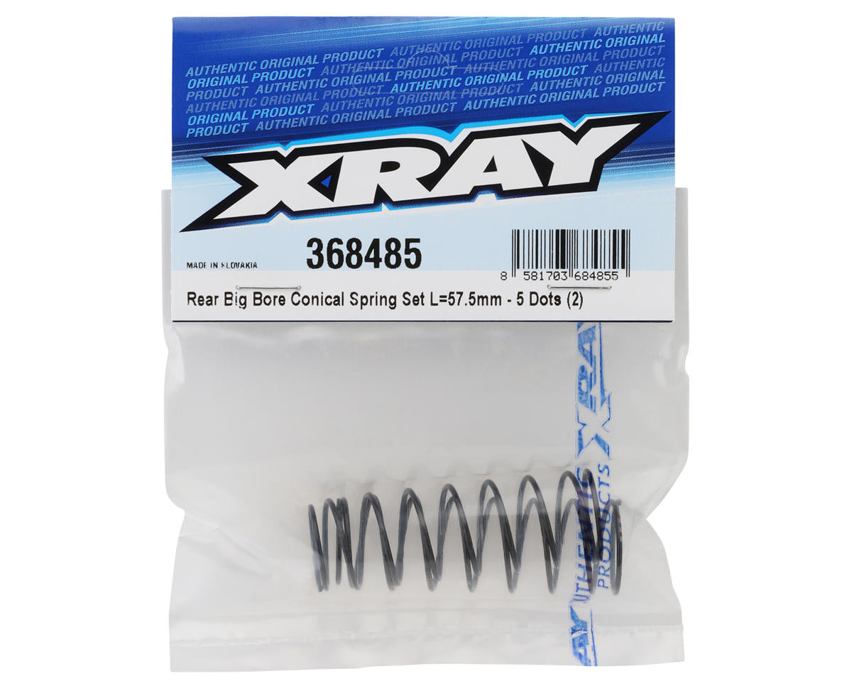 368485 X-ray Rear Big Bore Conical Spring Set (5 Dot) L=57.5mm