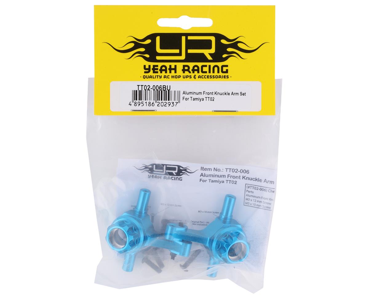 TT02-006BU Yeah Racing Aluminum Front Knuckle Arm Set for Tamiya TT02