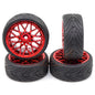 WL-0108 Yeah Racing Spec T LS Wheel Offset 3 Red w/Tire 4pcs for 1/10 Touring