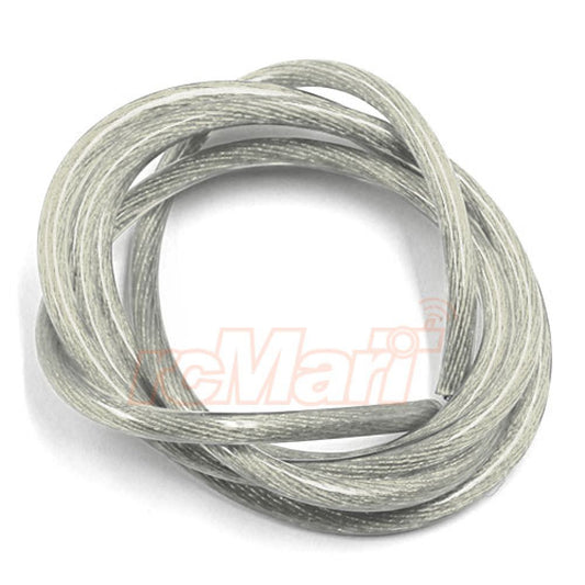 WPT-0137SV Yeah Racing 12AWG Transparent Wire (1m) Silver