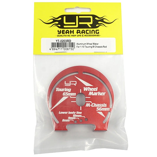 YT-0203RD Yeah Racing Aluminum Wheel Maker For 1:10 Touring M-Chassis Red