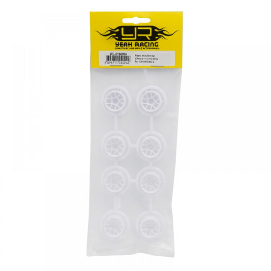 WL-0160WH Yeah Racing Plastic Wide Rim Set (Offset 0+1+2+3) White for 1/28 RWD Mini-Z WL-0160WH