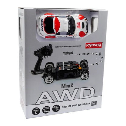 Kyosho MA-020 AWD Mini-Z ReadySet w/1992 WRC Toyota Celica GT-Four Turbo Body (White/Red) w/KT-531P 2.4GHz Radio - 32654CS