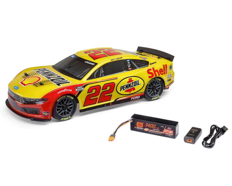 LOS1122522 Losi NASCAR #22 Ford Mustang 1/12 2S AWD RTR On-Road Car (Joey Logano) w/2.4GHz Transmitter, Battery, & Charger