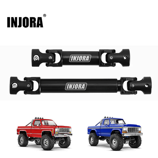 INJORA Hardened Steel Drive Shafts for 1/18 TRX4M High Trail K10 F150 - 4M-84BK