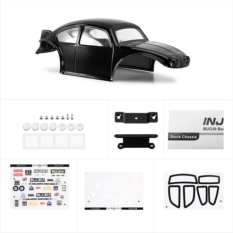 INJORA BUG30 Body with Magnetic Mount for 1/30 SCX30 -  BUG30-BK
