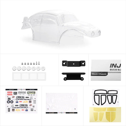 INJORA BUG30 Clear (Paintable) Body with Magnetic Mount for 1/30 SCX30 -  BUG30-CL