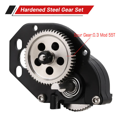 SCX24-130BK INJORA CNC Aluminum Complete Transmission Gearbox for Axial SCX24 AX24