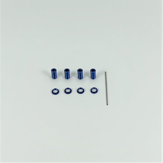 1RC5007 Threaded Alum Shock Body Set, Blue, 18th Scale (4)