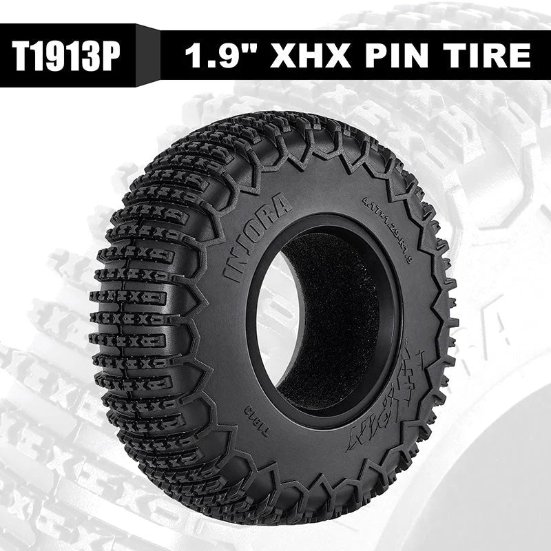 INJORA 1.9" (106*33mm) XHX Pin Tires for 1/10 RC Crawler  YQT-1913P