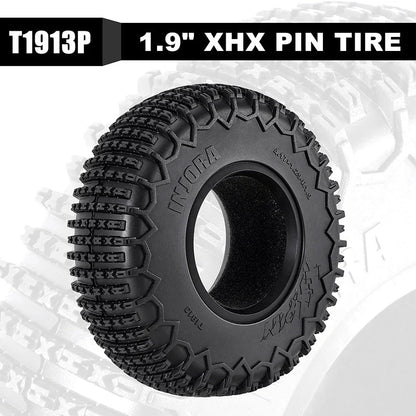 INJORA 1.9" (106*33mm) XHX Pin Tires for 1/10 RC Crawler  YQT-1913P