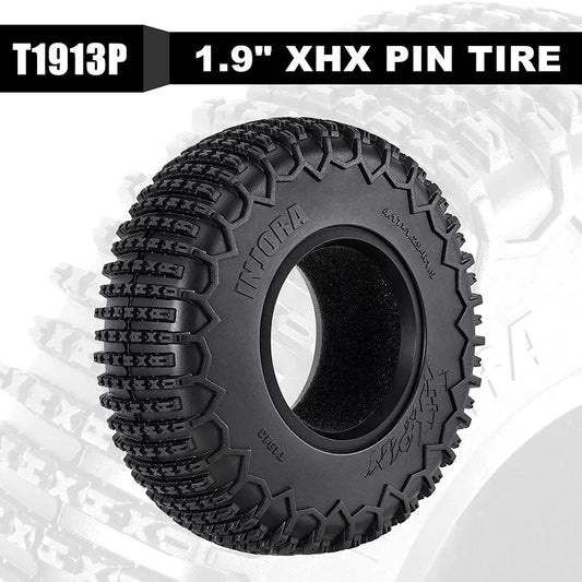 INJORA 1.9" (106*33mm) XHX Pin Tires for 1/10 RC Crawler  YQT-1913P