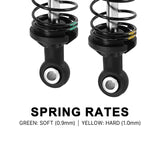 INJORA DRX Dual-Rate Spring Oil Shocks 90mm+100mm for 1/10 TRX4 SCX10 III - BZ-05BS-90-100